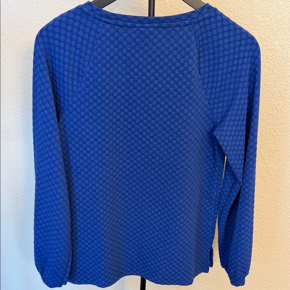 Elle Royal Blue Ruffle Long Sleeve Top - Picture 4 of 8